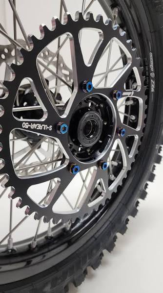 Burnt blue titanium sprocket bolts.(6 bolts)